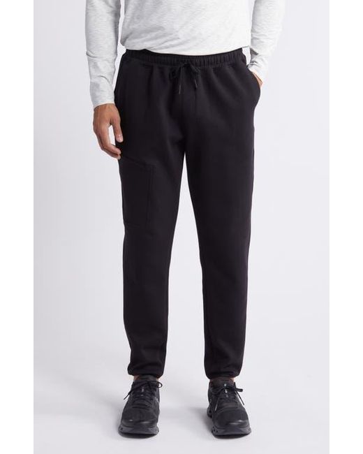 Zella Black Powertek Stretch Cotton Blend Joggers for men