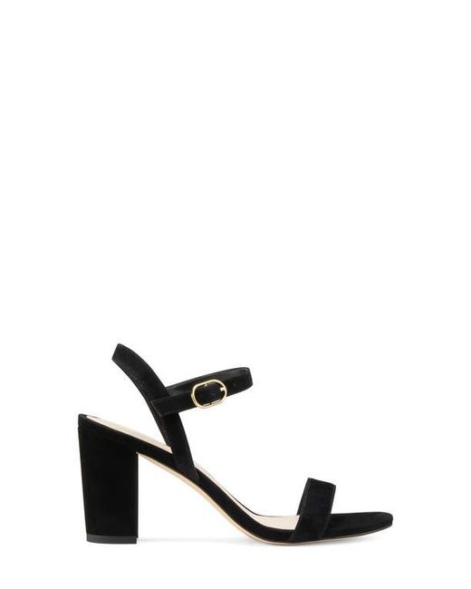 Stuart Weitzman Black Dancer Block Heel Sandal