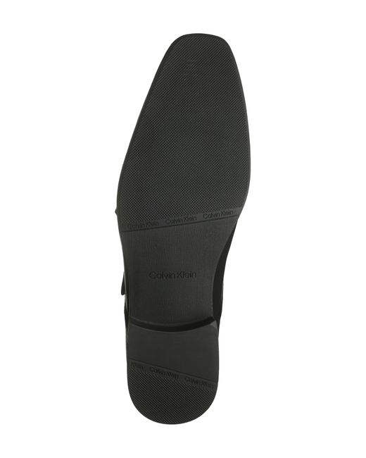 Calvin Klein Black Brinta Double Monk Strap Shoe for men
