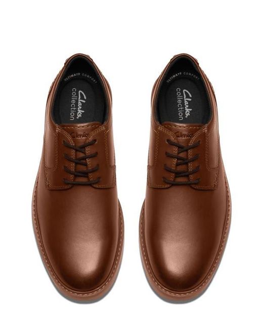 Clarks Brown Radcliff Plain Toe Derby for men