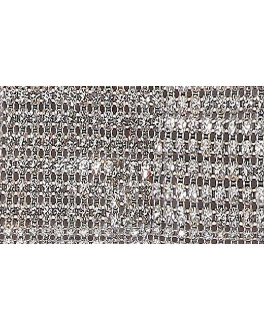 BERNESS Gray Rhinestone Rectangular Clutch
