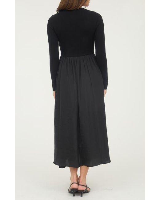 knee length dresses for ladies Maya Dusty Blue Embellished Long Sleeve Maxi Dress – Maya Deluxe main image 0