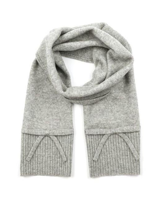 Kate Spade Gray Bow Wool Scarf