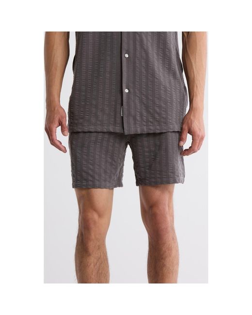 Original Paperbacks Gray Seal Seersucker Pull-On Shorts for men