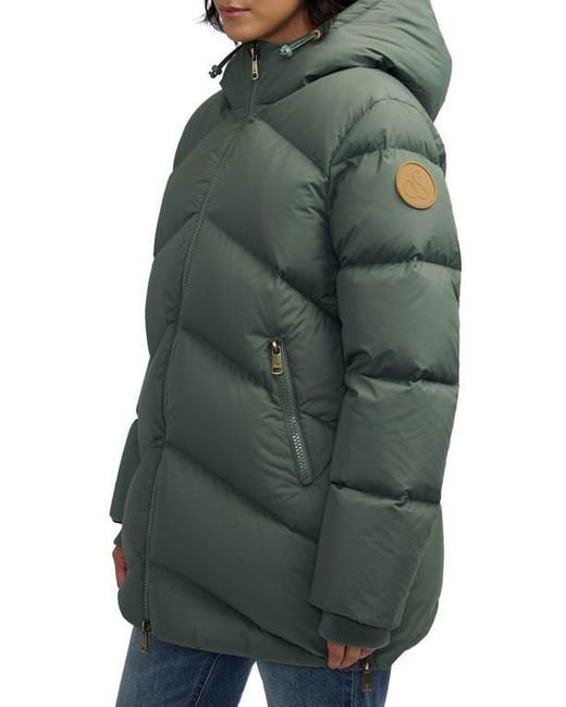 Scotch & Soda Green Fallon Inverted Chevron Quilted Down Jacket