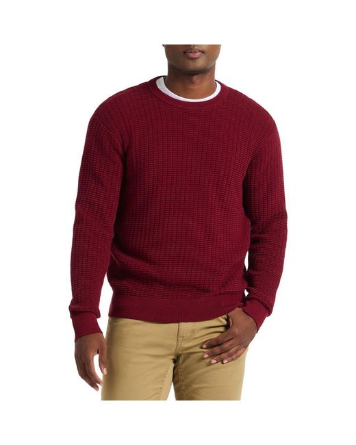 Robert Graham Red Dobbs Waffle Knit Sweater for men