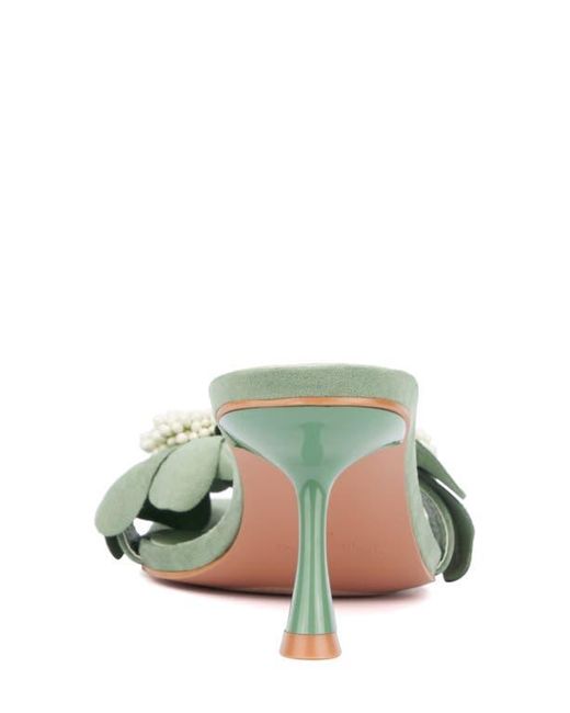 TORGEIS Green Sierra Flower Slide Sandal