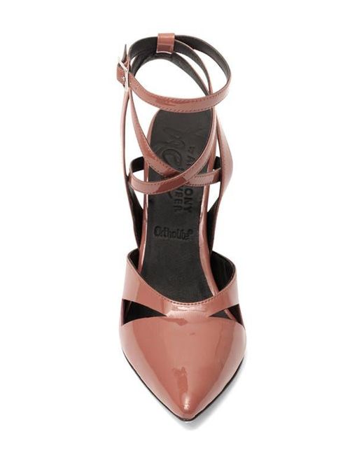 Anthony Veer White Ava Wrap Ankle Strap Pump