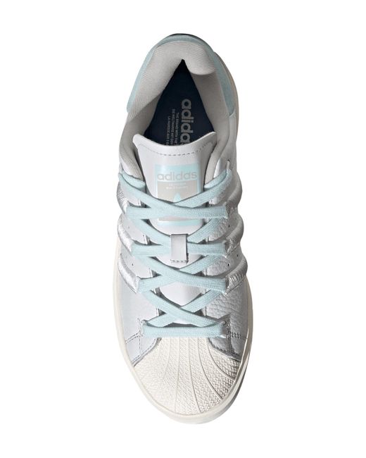 Adidas White Superstar Bonega Platform Sneaker