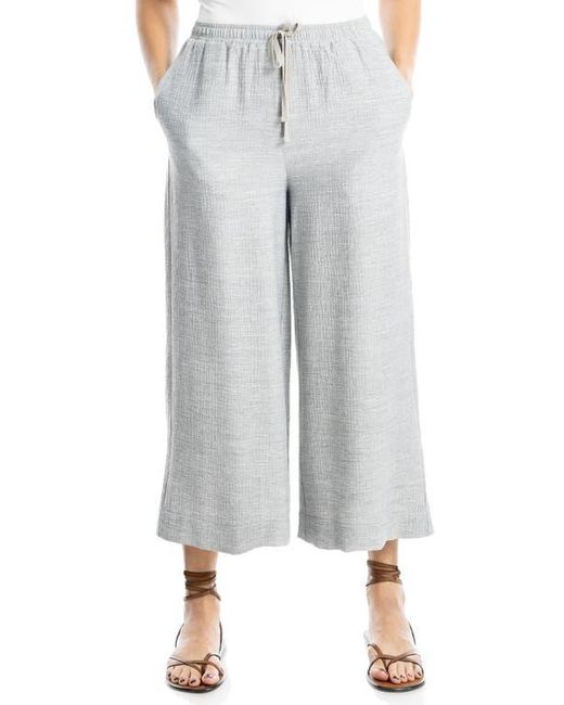 Max Studio Gray Double Weave Cropped Pants