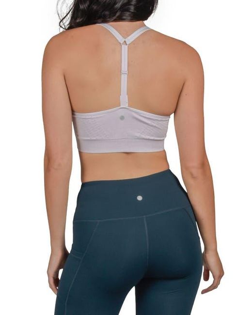 90 Degrees White Strappy Racerback Sports Bra
