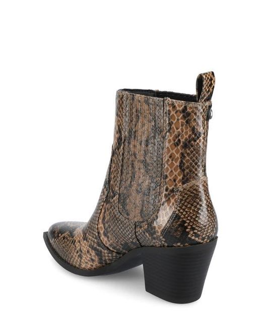 Journee Collection Brown Braylee Western Chelsea Boot