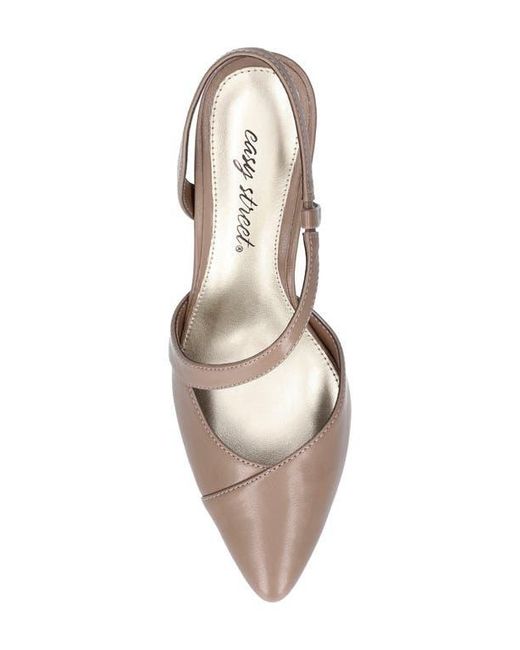 Easy Street Gray Emerald Slingback Pointed Toe Pump