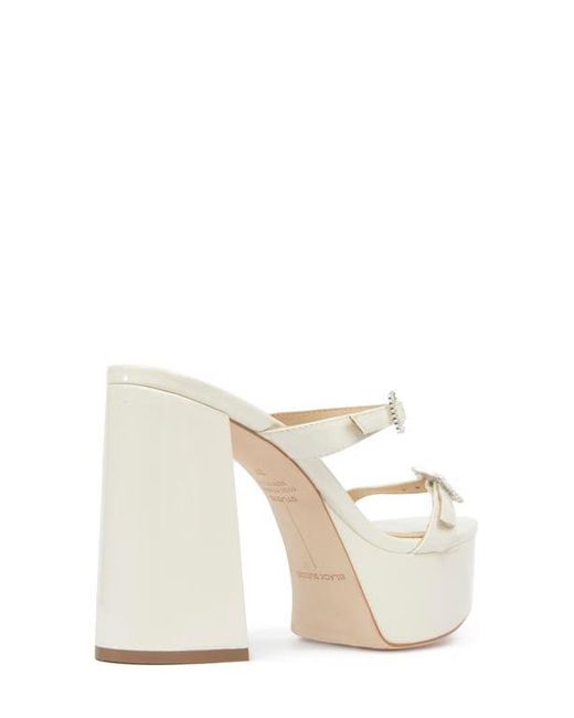 Black Suede Studio White Elsie Platform Sandal