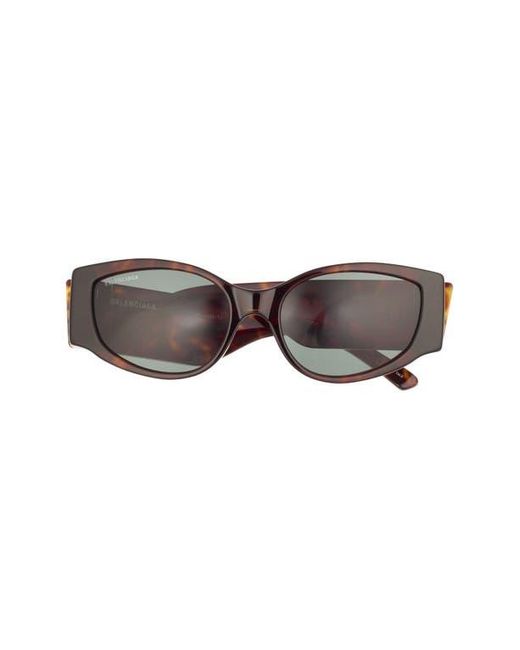 Balenciaga 56Mm Oval Sunglasses in Brown | Lyst