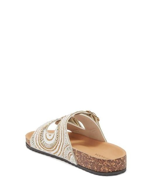 Top Moda Metallic Spring Slide Sandal