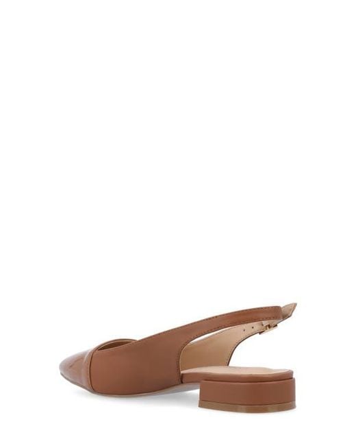 Journee Collection Brown Bertie Slingback Flat