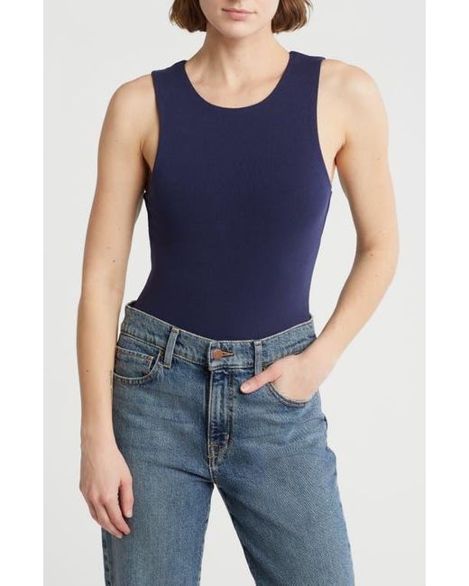 Steve Madden Blue Sleeveless Bodysuit