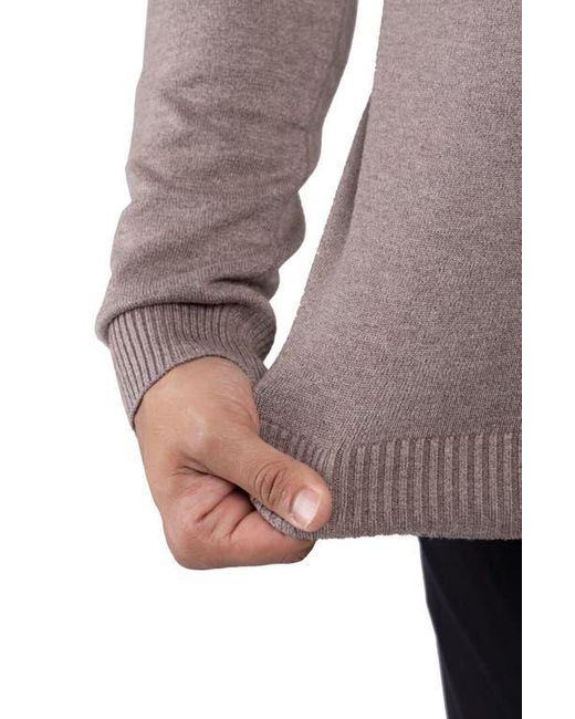 Xray Jeans Gray V-Neck Ribbed Knit Sweater for men