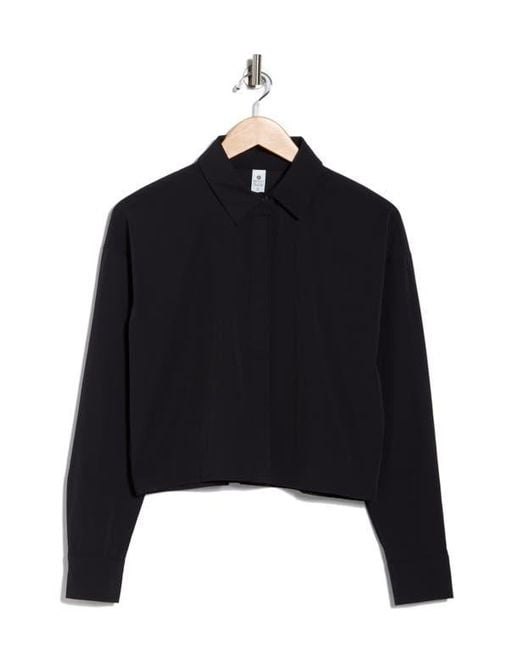 90 Degrees Black Meet & Greet Button-Up Shirt