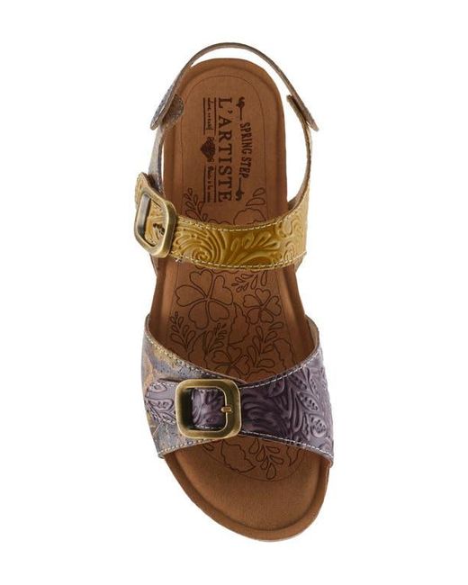Spring Step Brown Osuna Ankle Strap Platform Sandal