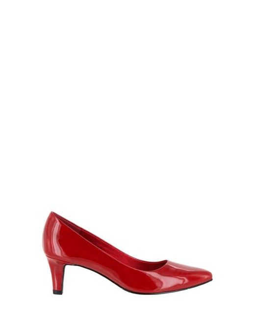 Easy Street Red Pointe Patent Leather Pumps