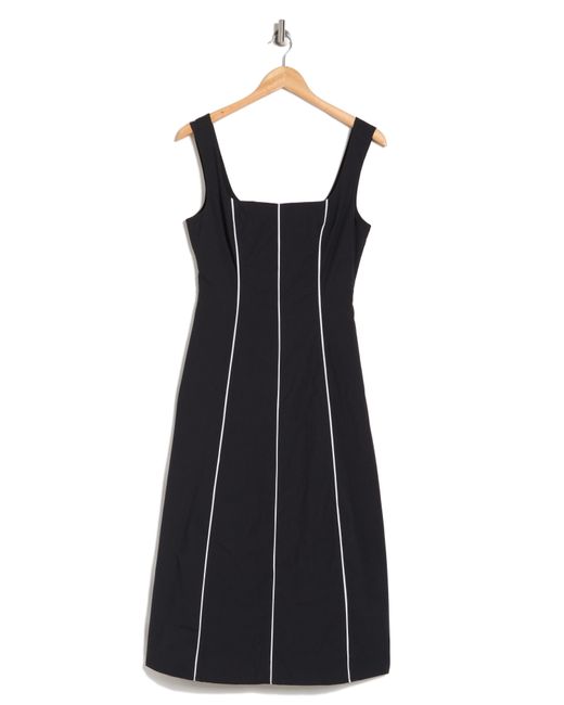 Lush Black Contrast Midi Dress