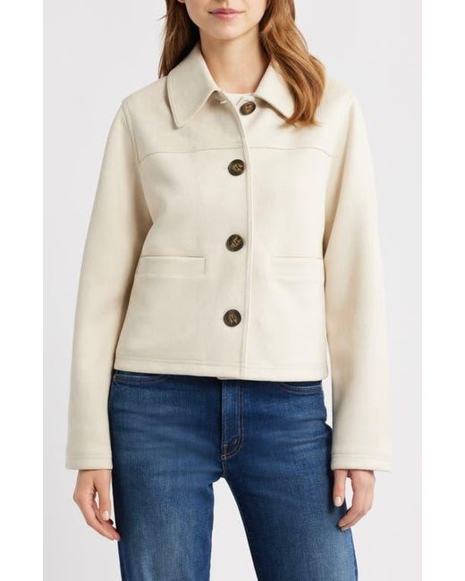 Bernardo White Faux Suede Jacket