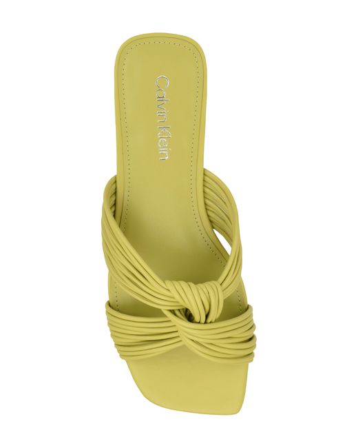 Calvin Klein Yellow Mavin Slide Sandal