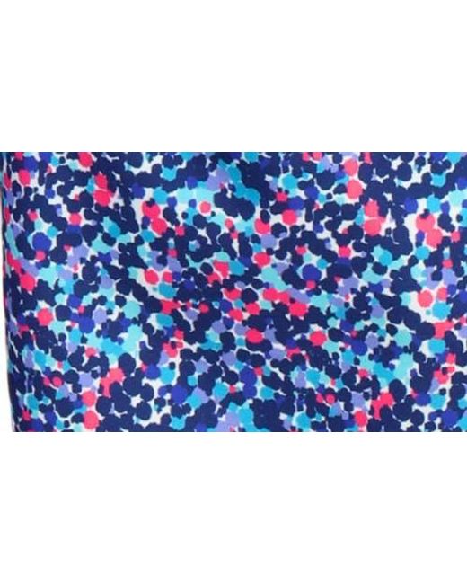 Tailorbyrd Blue Paint Dot Print Swim Trunks for men