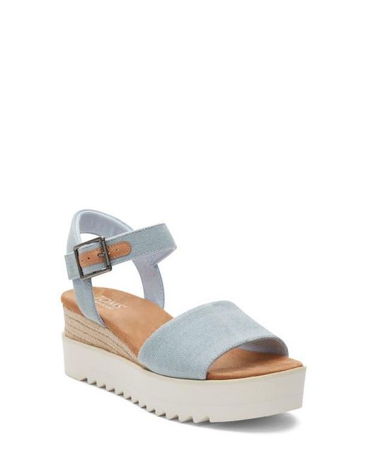 TOMS White Diana Platform Wedge Sandal