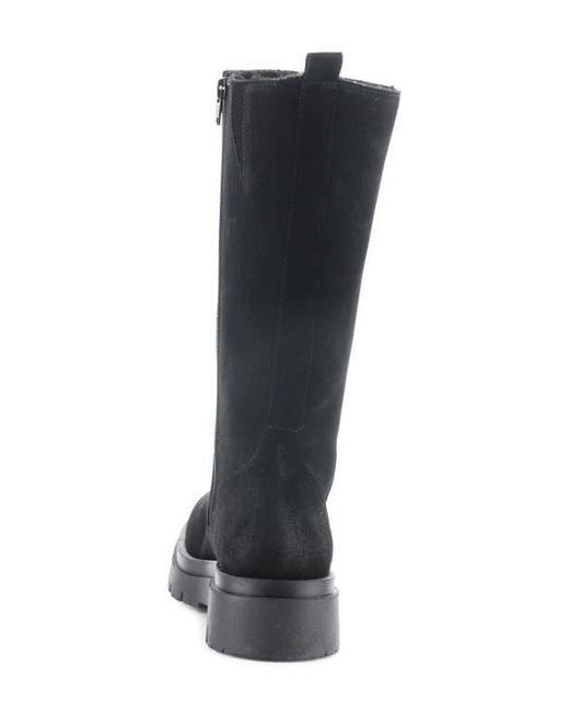 Bos. & Co. Black Suede Wool-Lined Platform Boots
