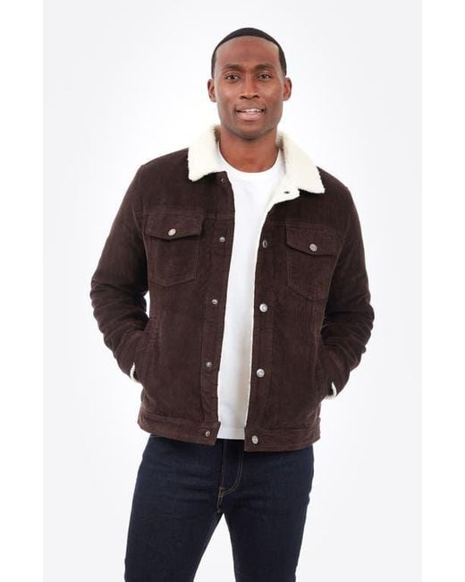 Corduroy and faux shearling trucker jacket deals