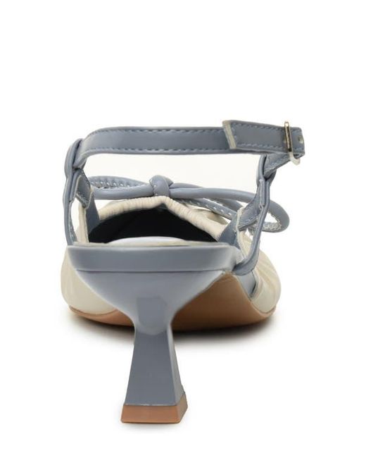 Nicole Miller White Slingback Pump