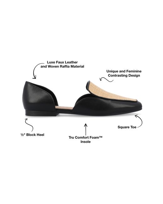 Journee Collection Black Kennza Mixed Media Loafer