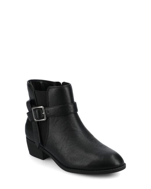 Journee Collection Black Devina Buckle Boot