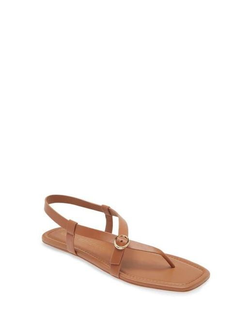 Stuart Weitzman Brown Benni Slingback Flat Sandal