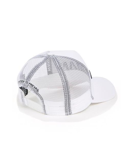 HVMAN White Mesh Trucker Cap for men