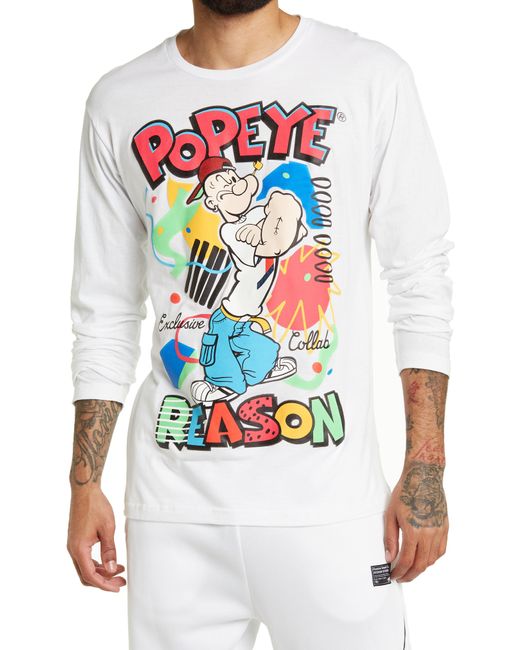 Cotton Popeye Retro Long Sleeve Graphic 