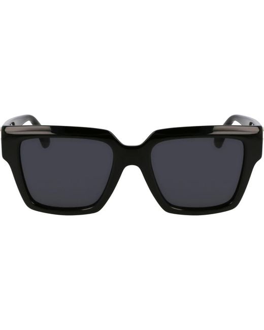 Ferragamo Black Gancini 54Mm Rectangular Sunglasses
