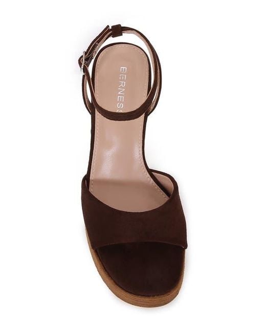 BERNESS Brown Giulietta Platform Sandal