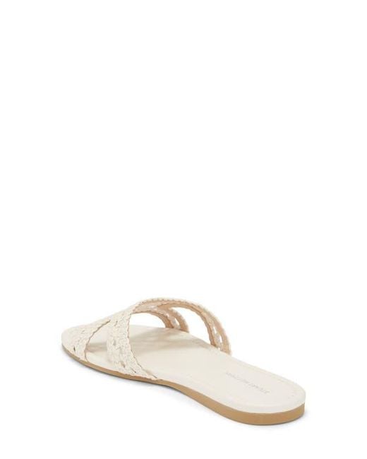Stuart Weitzman White Briar Slide Sandal