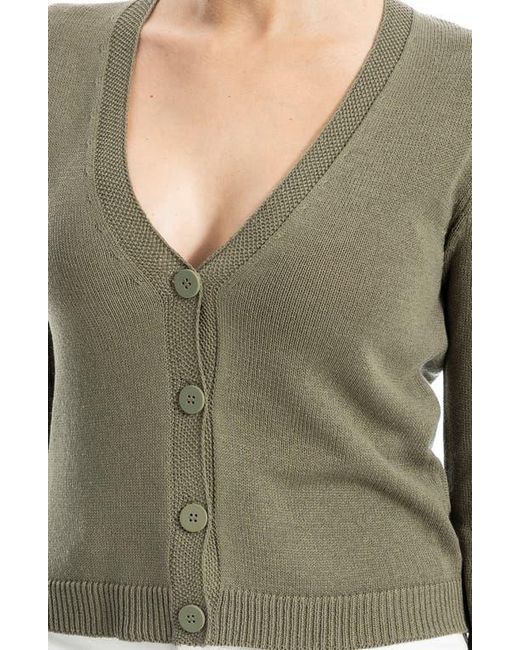 Max Studio Green V-Neck Cardigan