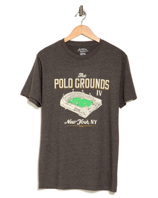 American Needle Gray Polo Grounds Graphic Print T-shirt for men
