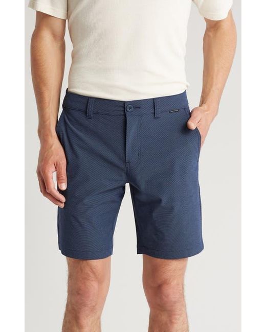 Travis Mathew Blue Stretch Polyester Cotton Blend Shorts for men