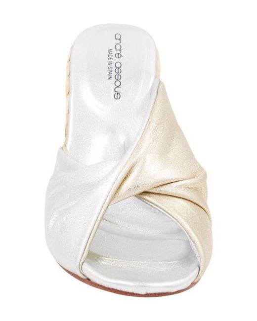 Andre Assous White Merida Wedge Sandal