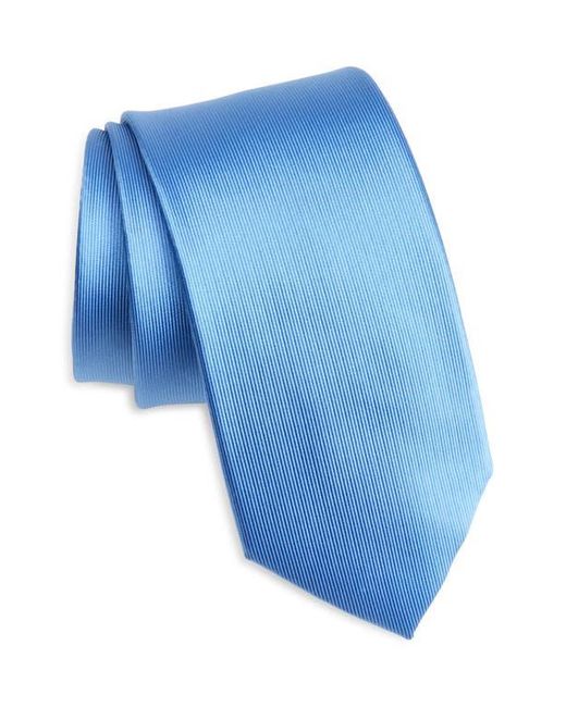Duchamp Blue Solid Silk Tie for men
