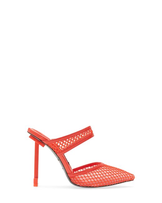 Jessica Rich Red Ysabelle Fishnet Pointed Toe Pump