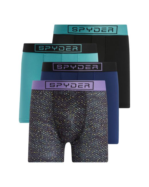 Spyder Blue 4-pack Boxer Briefs for men