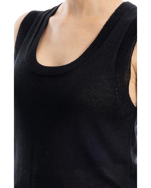 Max Studio Blue Knit Shell Top